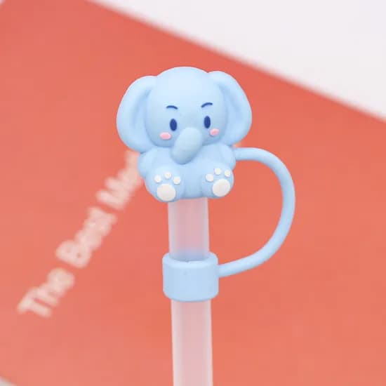 실리콘 코끼리 빨대뚜껑 1개
