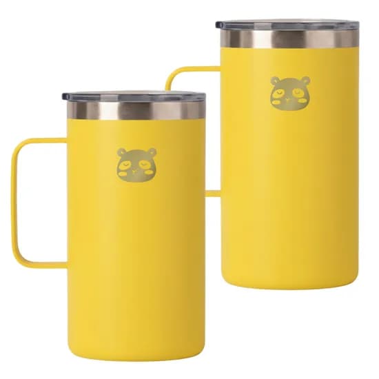 믿추 보온 보냉 머그텀블러, 레몬, 650ml, 2개