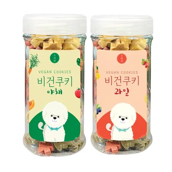 도러블 주베베 오리지널 비건쿠키, 야채+과일, 180g, 2개