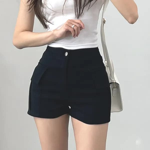 스판 카고 숏팬츠 블랙 L 1개 14,900원