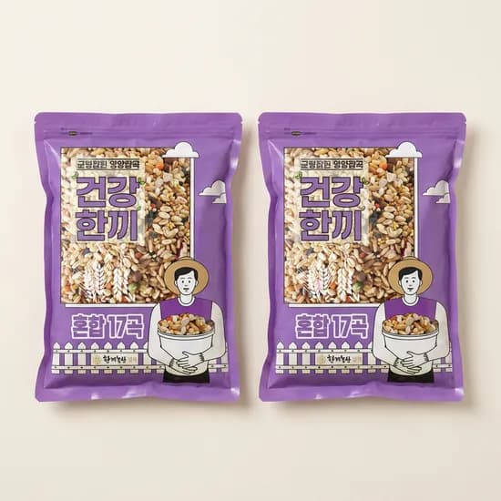 한끼농산 혼합잡곡 17곡 1kg 2개