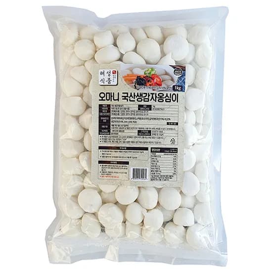 혜성식품 오마니 국산 생감자옹심이 1kg 4개