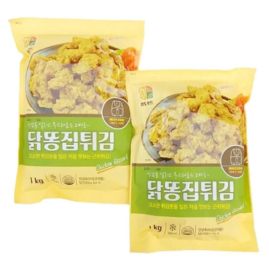 상도푸드 닭똥집튀김 1kg 2개