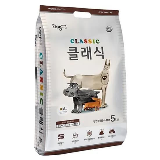 도그랑 클래식 전연령 강아지사료, 닭, 5kg, 1개