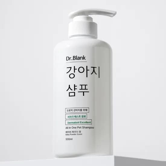 닥터블랭크 저자극 강아지 올인원 샴푸, 베이비파우더향, 500ml, 1개