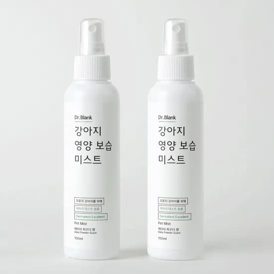 닥터블랭크 저자극 강아지 영양보습 미스트, 베이비파우더향, 150ml, 2개