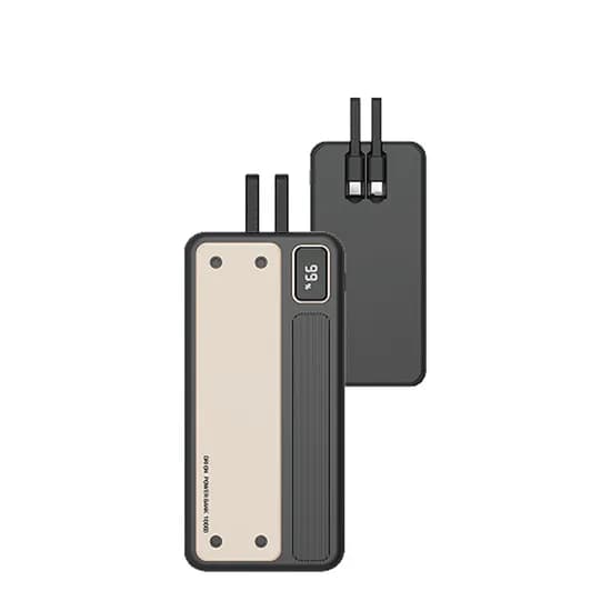 드리온 LCD 잔량 표시 보조배터리 DR-LCD-10000, 블랙, 10000mAh, C타입 8핀 일체형