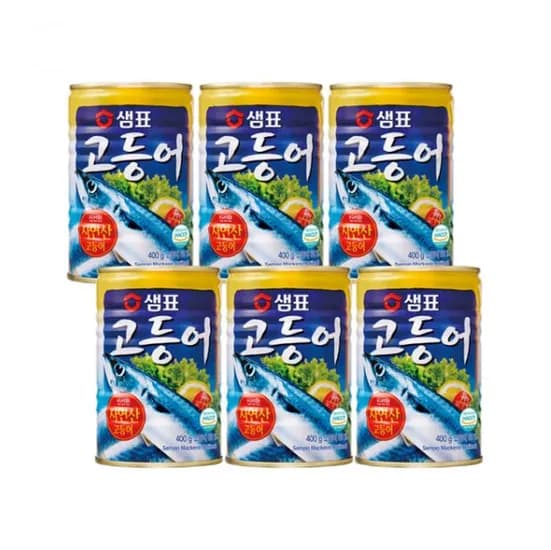 샘표 고등어 통조림 400g 6개