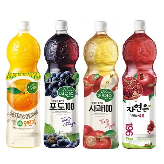 웅진 오렌지 주스 외 3종 1.5L 4개