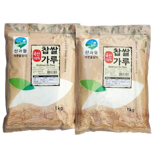 산과들 찹쌀가루 1kg 2개