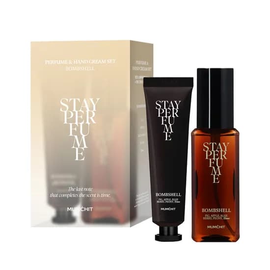 멈칫 스테이퍼퓸 + 핸드크림 세트, 밤쉘, 80ml + 30ml, 1개