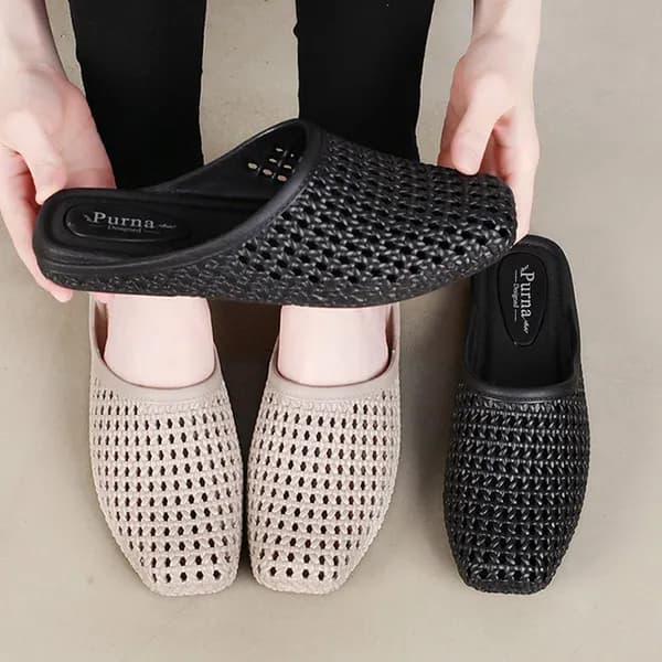 여성 펀칭 젤리 블로퍼 블랙 240mm
