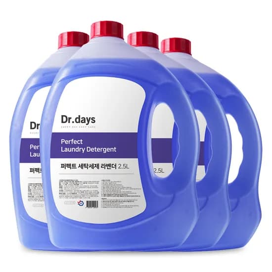 닥터데이즈 퍼펙트 세탁세제 라벤더, 2.5L, 4개