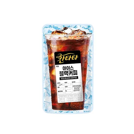 롯데칠성 칸타타 아이스 커피 블랙, 190ml, 20개
