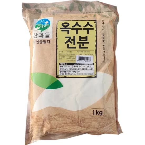 산과들 옥수수전분 1kg 2개