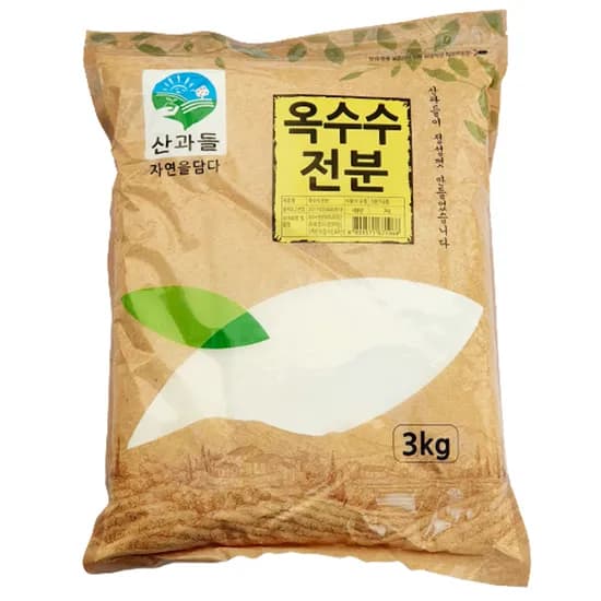 산과들 옥수수전분 콘스타치 3kg 1개
