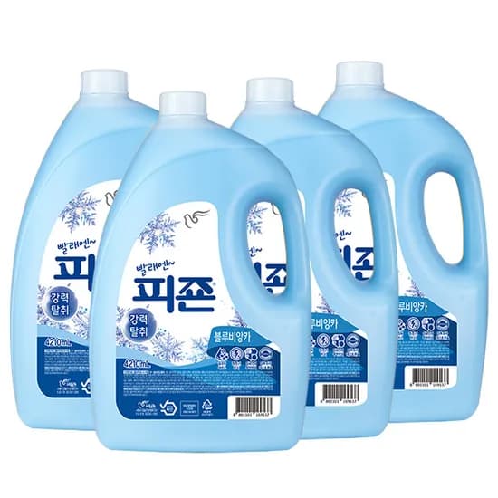피죤 섬유유연제 블루비앙카 4.21L 4개