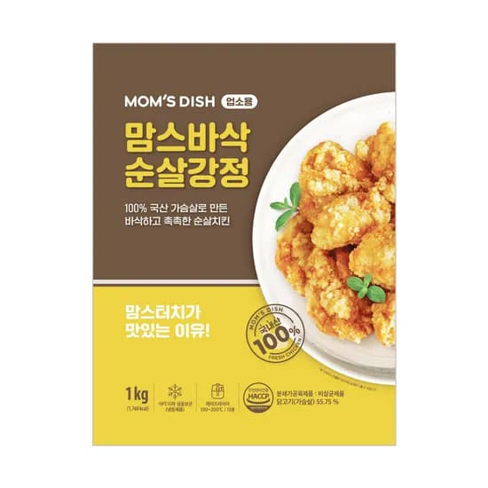 맘스터치 바삭 순살강정, 1kg, 2개