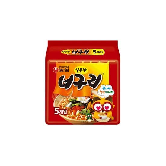 농심 얼큰한 너구리, 120g, 5개입, 4개