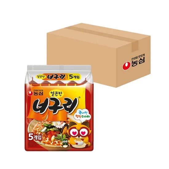 농심 얼큰한 너구리 120g 5개입 8개