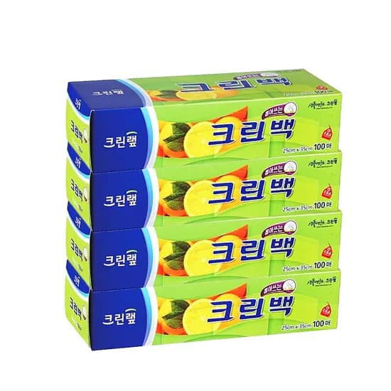 크린랲 크린백 중형 100매 4개