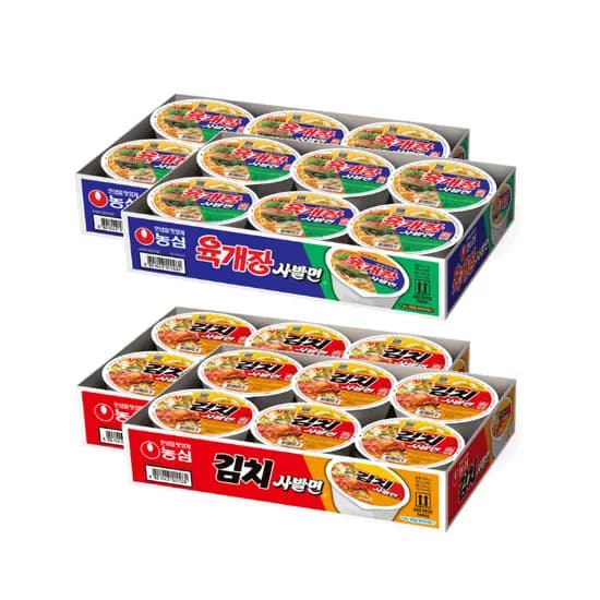 농심 육사김사세트 육개장사발면 86g 12개 외 1종