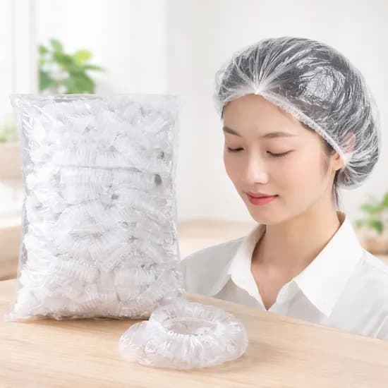 일회용 방수 헤어 비닐캡, 100매, 1세트