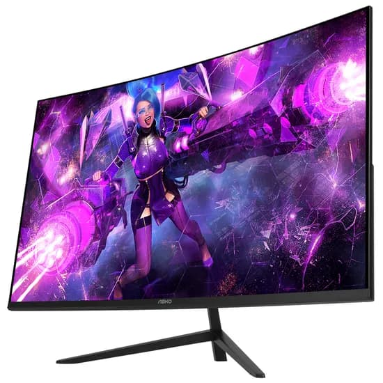 앱코 FHD 커브드 프레임리스 게이밍 무결점 모니터 AVC27F165D, 68cm, 27인치 ,1개