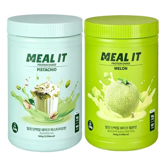 밀잇 식단관리 단백질 쉐이크 피스타치오 멜론 560g 2개