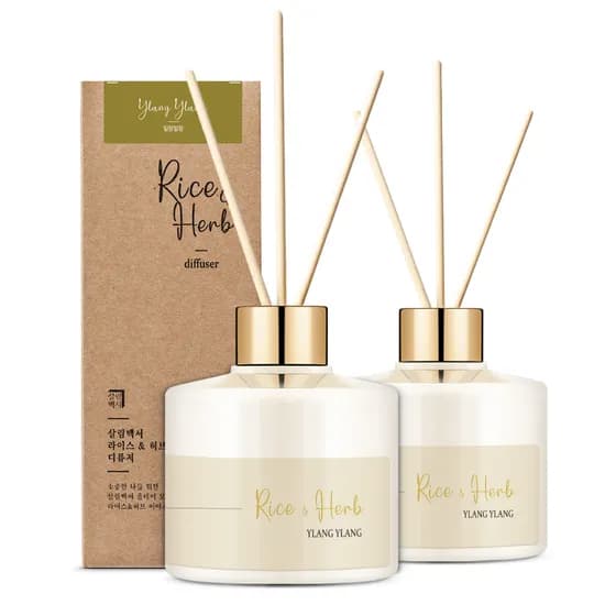 살림백서 라이스 앤 허브 디퓨저, 일랑일랑, 200ml, 2개입