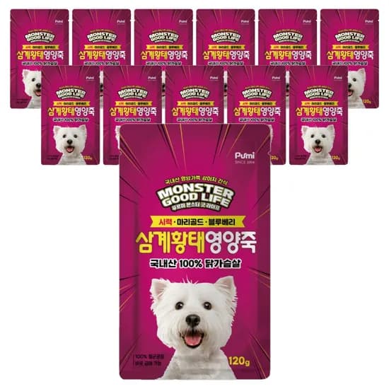 푸르미 삼계영양죽, 삼계황태, 120g, 12개입, 1개