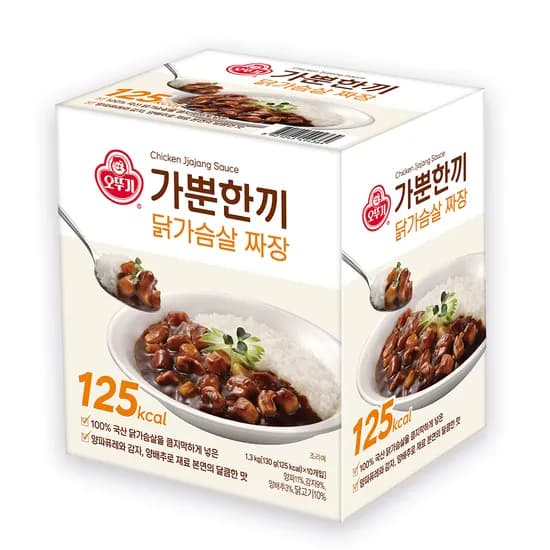 오뚜기 가뿐한끼 닭가슴살 짜장 130g 20개
