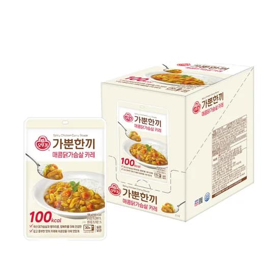 오뚜기 가뿐한끼 매콤닭가슴살카레 130g 10개