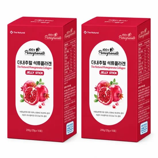 더내추럴 석류 콜라겐 젤리스틱 20g 10포 2박스