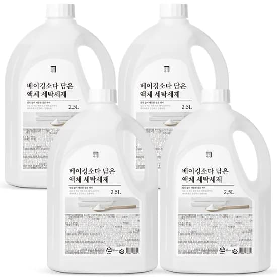 살림백서 베이킹소다 세탁세제, 2.5L, 4개