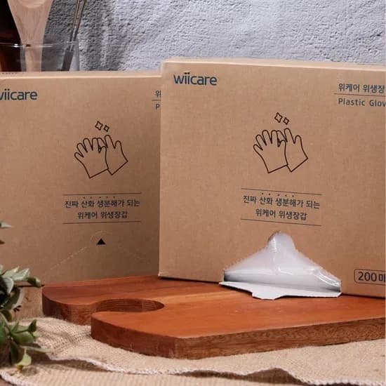 위케어 친환경 산화 생분해 위생장갑, 200매, 1개