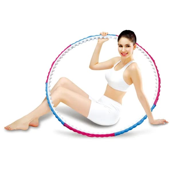 헬스원 지압 바디 헬스 훌라후프 블루레드 1kg 1개