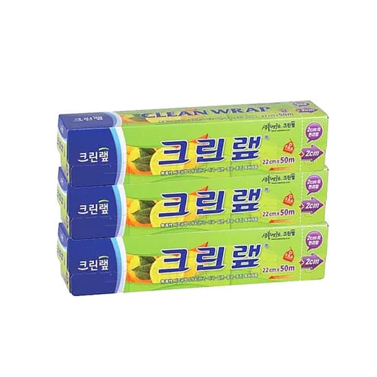 위생용품 크린랩, 22cm x 50m, 3개