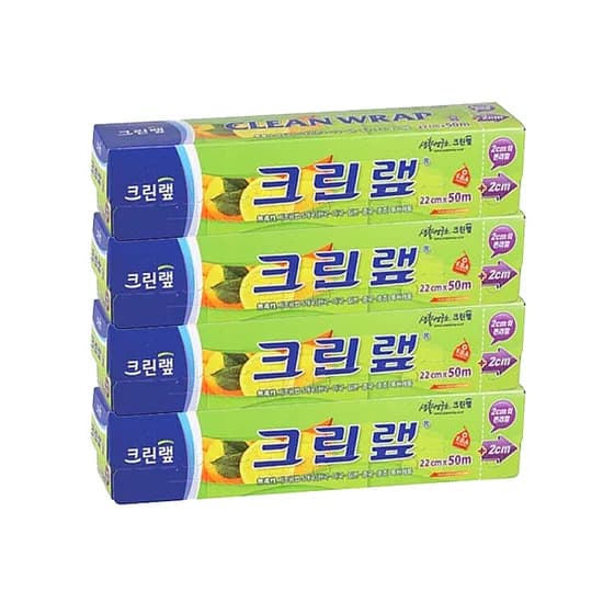 크린랩 일회용 비닐 위생랩 22cmx50m 4개