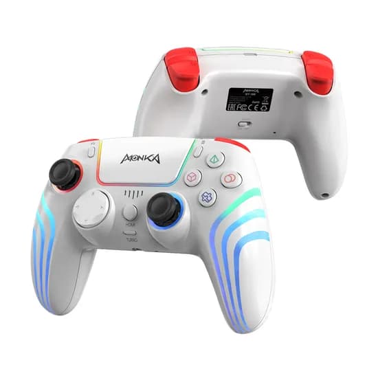 MONKA 무선 블루투스 게임패드, GT-96, 화이트, 1개