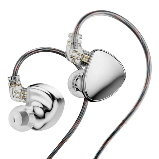 TRN MT5 HIFI 인이어 유선 이어폰 실버 1개