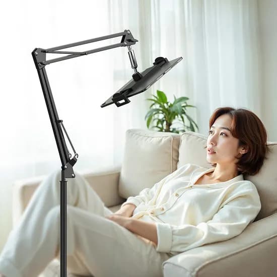 스마트폰 태블릿 거치대 자바라 스탠드, 블랙, 1개