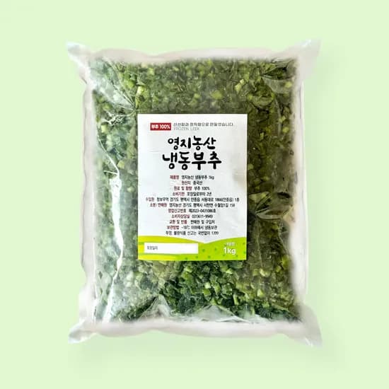 영지농산 냉동부추 부추 슬라이스 1kg 1개 7,000원