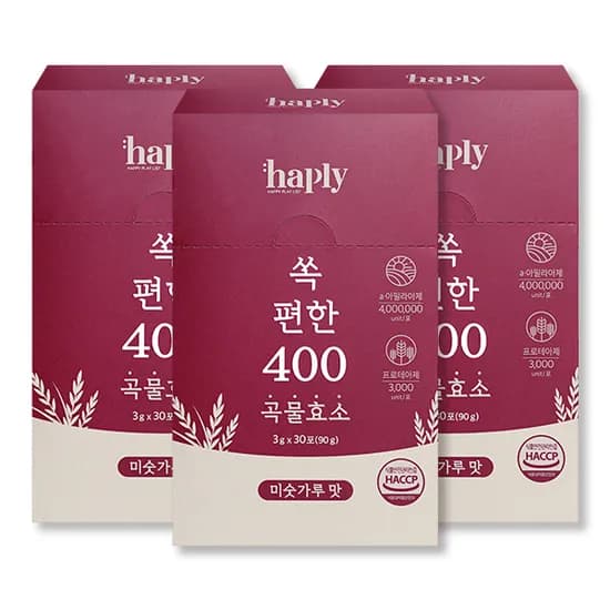 해플리 쏙 편한 400만 곡물효소 30포 3박스