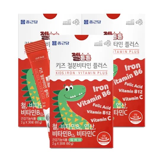 종근당 키즈 철분 비타민 플러스 2g 30포 3개
