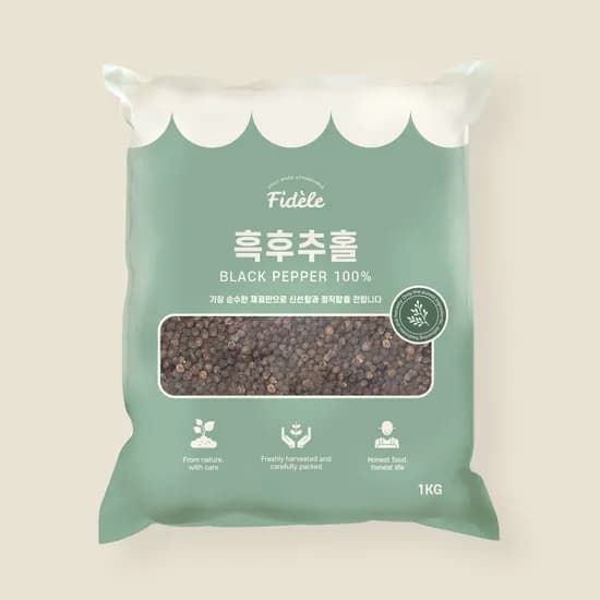피델레 청정 흑후추홀 흑후추 1kg 1개