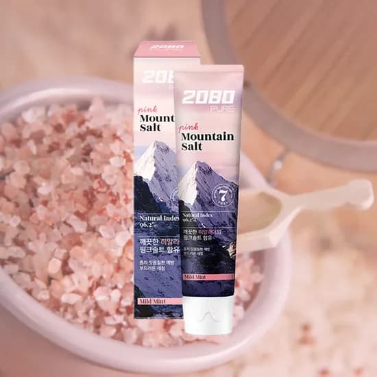 2080 퓨어솔트 치약 핑크마일드민트향 120g 12개