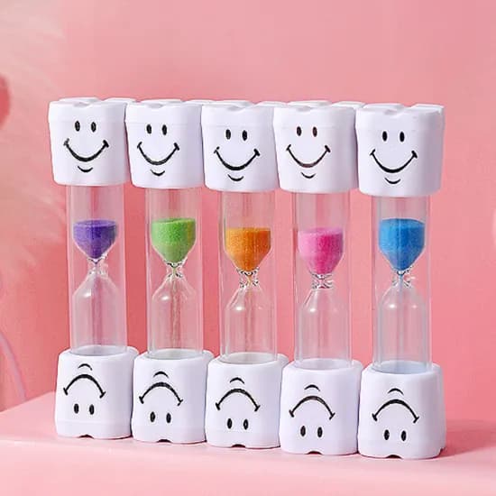 마카롱 모래시계 양치 스톱워치, 그린, 3분, 1개