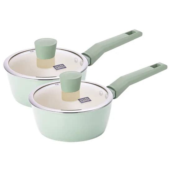 키친플라워 쿠킨 그린애플 인덕션 편수냄비, 18cm, 2개