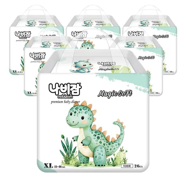 나비잠 매직소프트 팬티 기저귀 특대형(XL) 156매 6팩